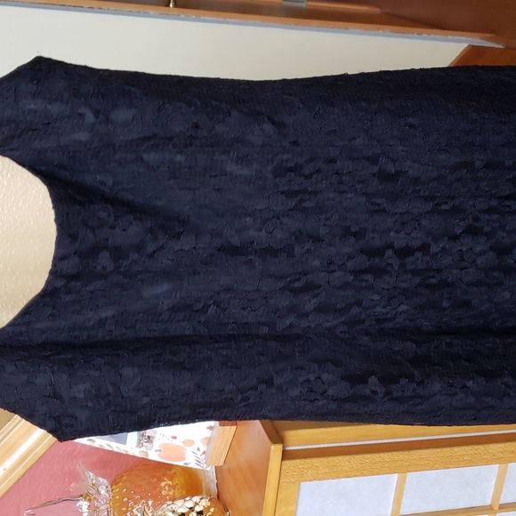 Liz Claiborne petite collection black lace halter midi dress size 8P - Picture 13 of 17